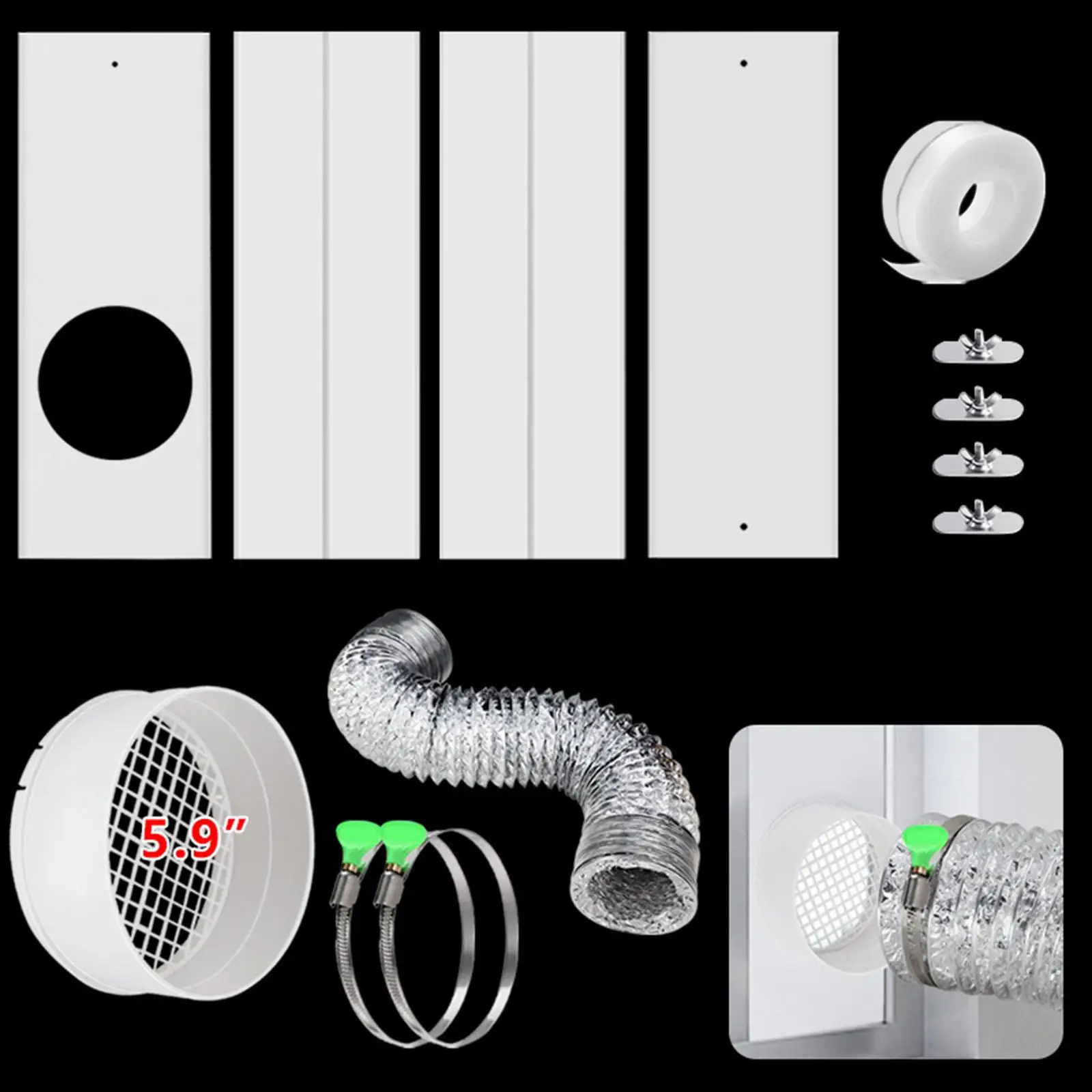 Upgraded Seamless Window Vent Kits for Ducting Sliding Windows and Doors