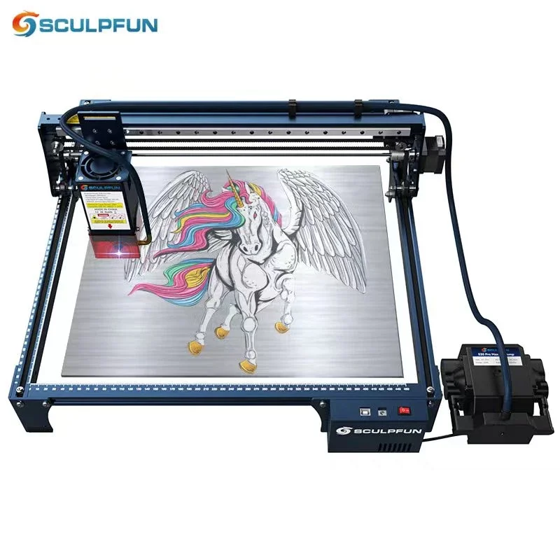Grawer laserowy SCULPFUN S30 PRO MAX /S30 PRO/S30 z automatycznym systemem wspomagania powietrza 20W Maszyna grawerująca 410x400mm Obszar