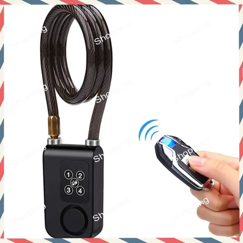 Cerradura de alarma con Control remoto inalámbrico M20K, cerradura de alarma con vibración antirrobo, cerradura de cadena con código de motocicleta eléctrica, color negro
