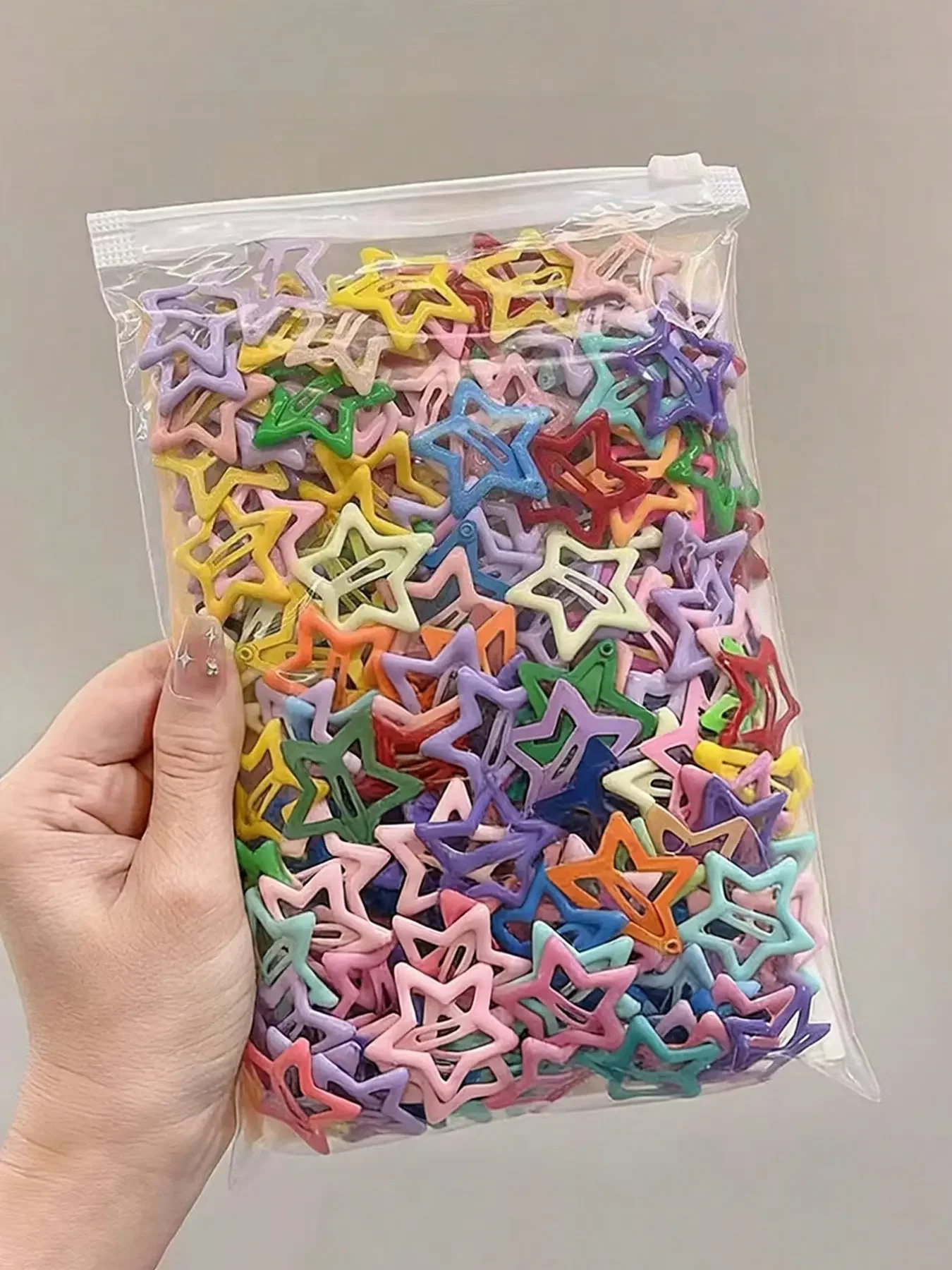 40/50 piezas de pinzas para el cabello con forma de estrella de color caramelo, lindos accesorios para el cabello antideslizantes para niñas, uso diario en todas las estaciones