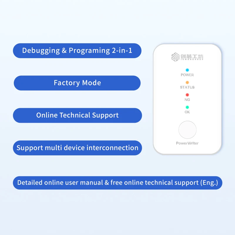 Powerwriter Pw200 Автономный эмулятор горелки Программатор массового производства Stm32 Gd32 Nuvoton