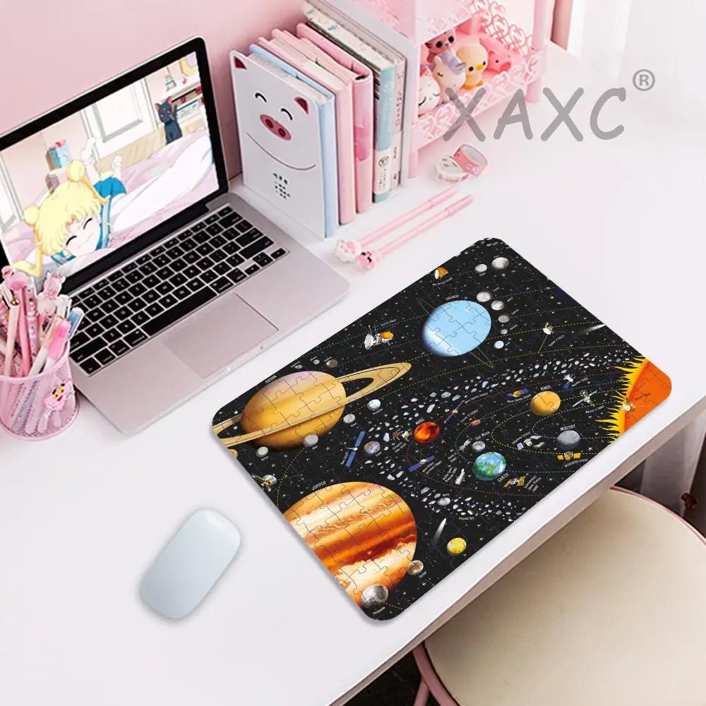 

Solar System Puzzle Small Mouse Pad Thickened Mouse Pad Pad Desktop Computer Keyboard Wireless Boy Girl Gift for CS DOTA