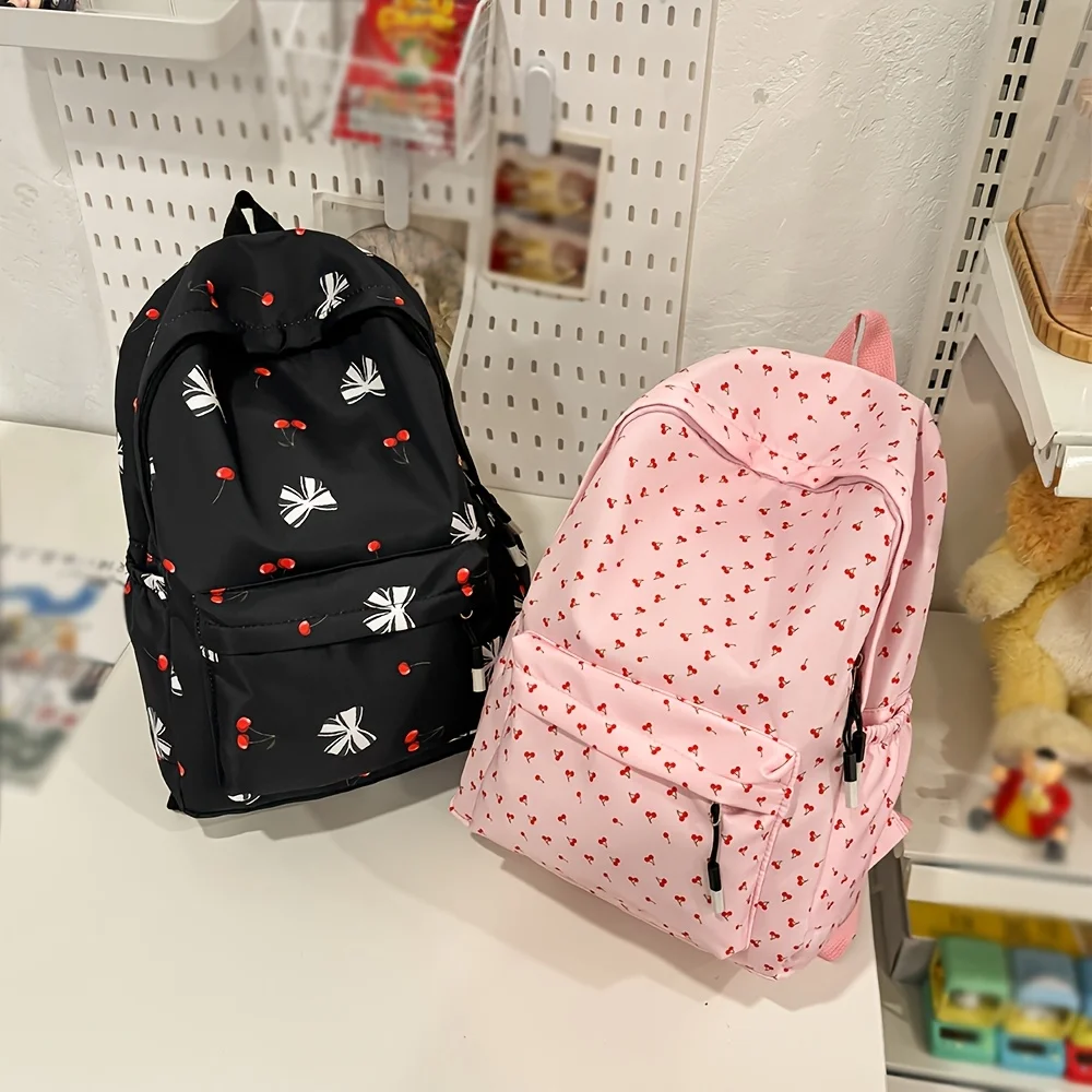 حقيبة ظهر نسائية خفيفة الوزن ذات سعة كبيرة، حقيبة ظهر صغيرة على شكل زهور على الطراز الفني، حقيبة ظهر كاجوال متعددة الاستخدامات