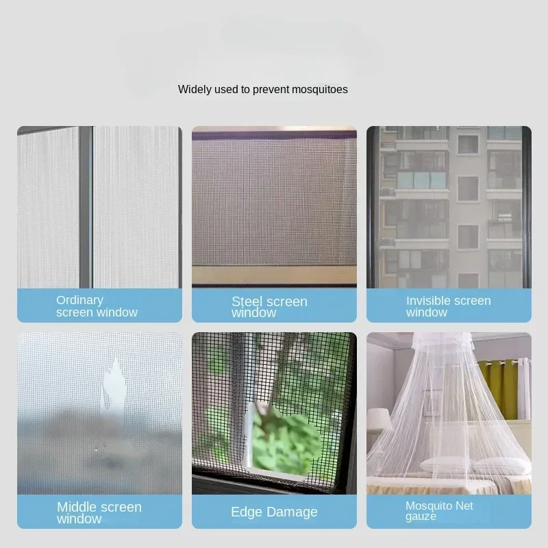 Window Mosquito Net Repair Tape Self Adhesive Window Screen Repair Patch Strong Anti-Insect Fly Mesh Broken Holes Repair