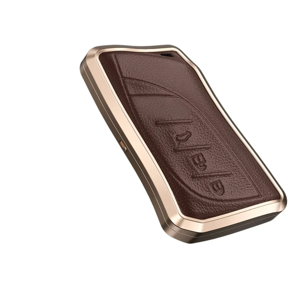 Alloy Leather Car Key Cover Shell for Lexus ES NX GS RX UX250 UX260 ES350 2019 2020 3/4 Button Remote Holder Auto Accessories