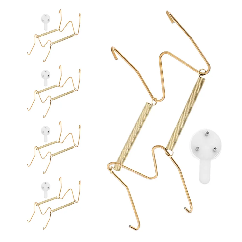 10Pcs Metal Invisible Wall Plate Hangers Plate Hooks Non-Trace Nails for Hanging Plates Frames Photos Keys Jewelry Display
