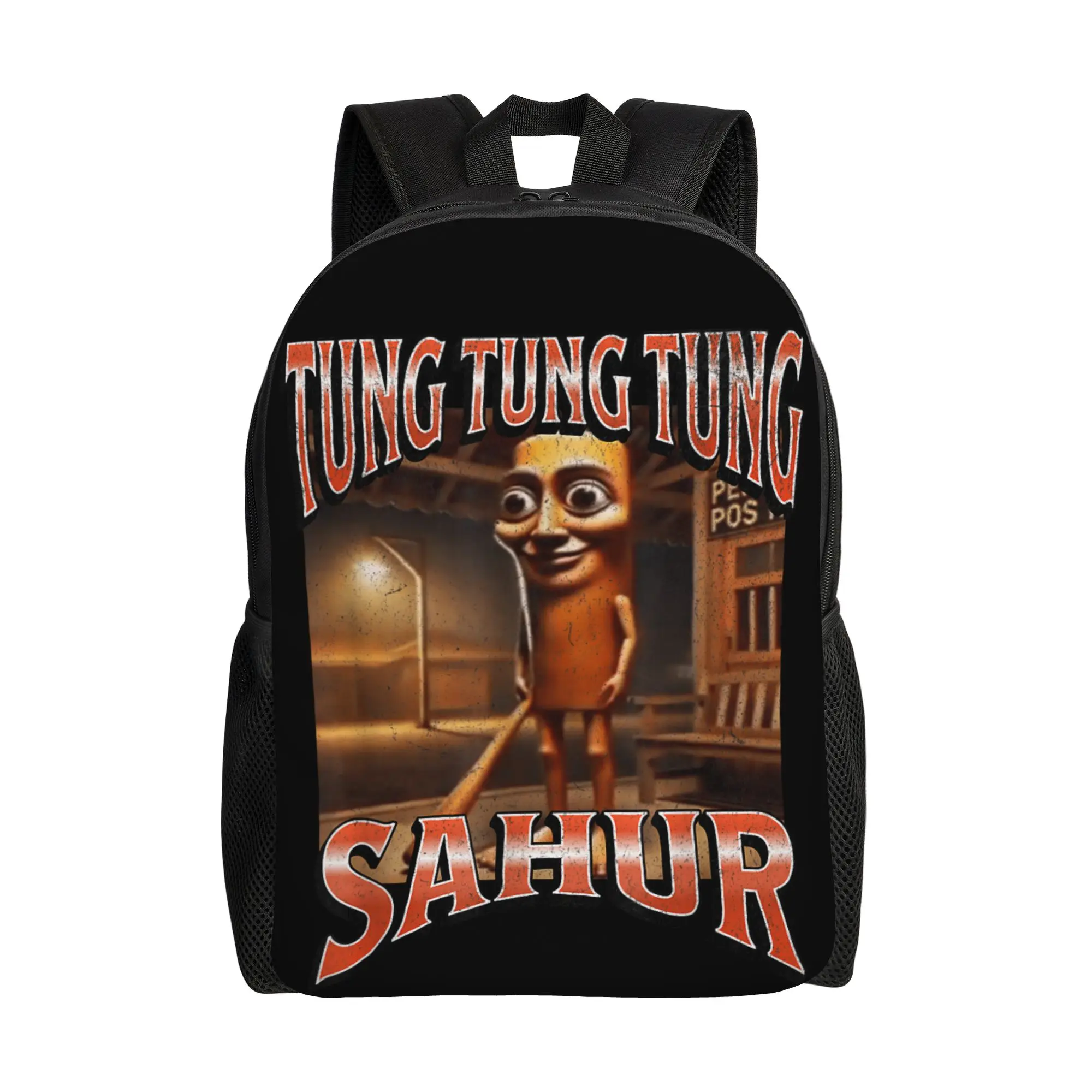 

Забавный рюкзак Tung Tung Sahur для мужчин, женщин, подростков, школьников, для работы, итальянский мем-дизайн, для ноутбука, холщовая сумка для активного отдыха