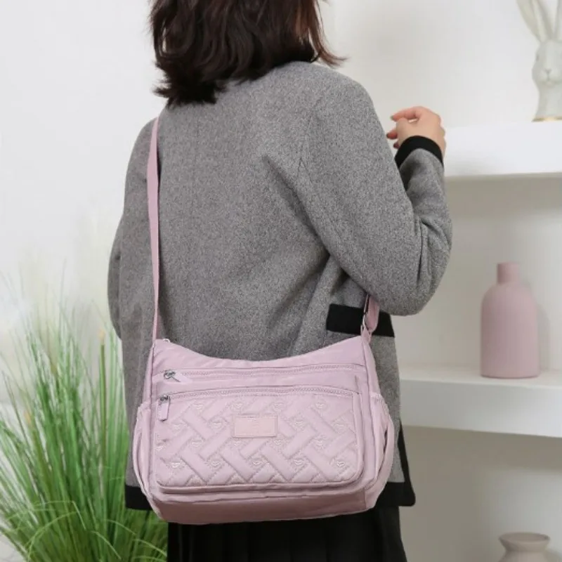 

2024 New Multi-compartment Large-capacity Crossbody Bag Canvas Small Cloth Bag Versatile Casual Women's Bag Mom Bag Shoulder Bag