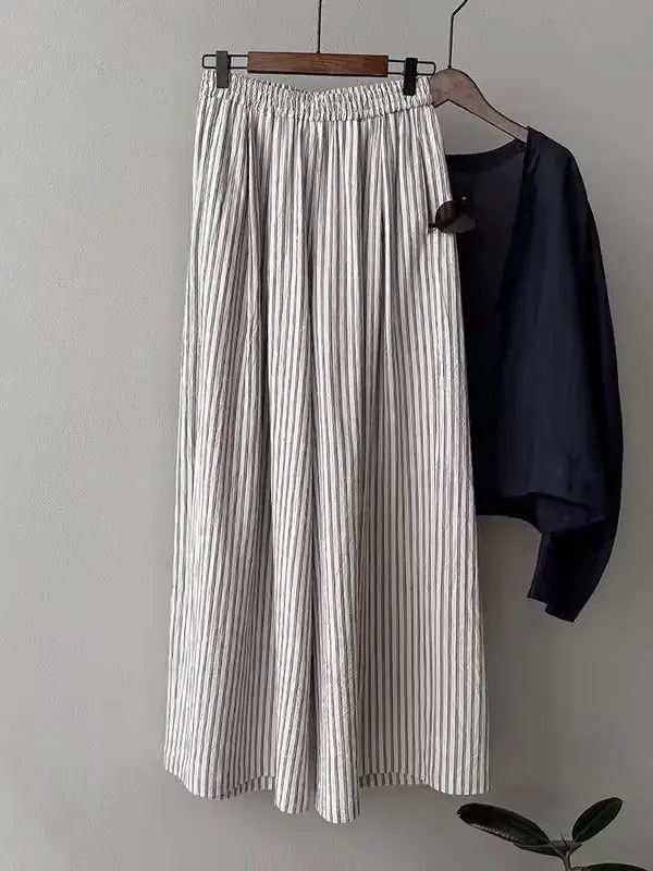 Sommer 2025, neue Mal Lazy Loose, weites Bein, bodenlange Hose, hohe Taille, gerader Schnitt, Freizeithose für Damen