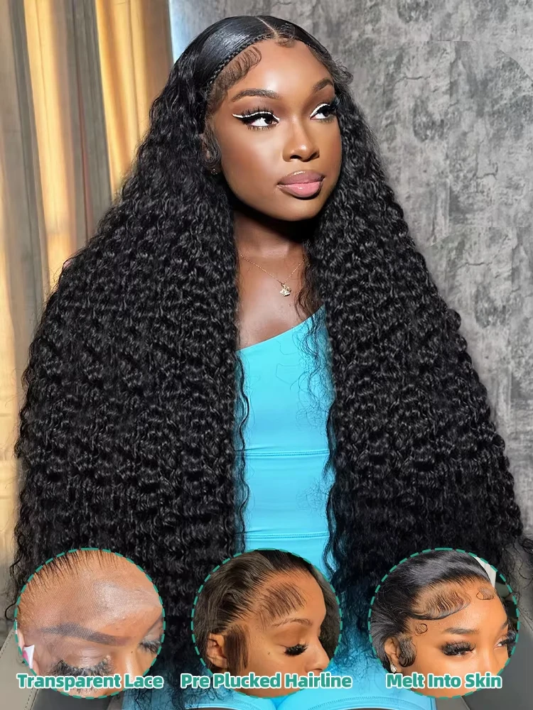 Lafion 13x4 Lace Frontal Deep Wave Lace Front Wig 13x6 Closure Wig 5x5 Hd Lace Curly Wigs 4x4 Closure Human Hair Wig Water Wave