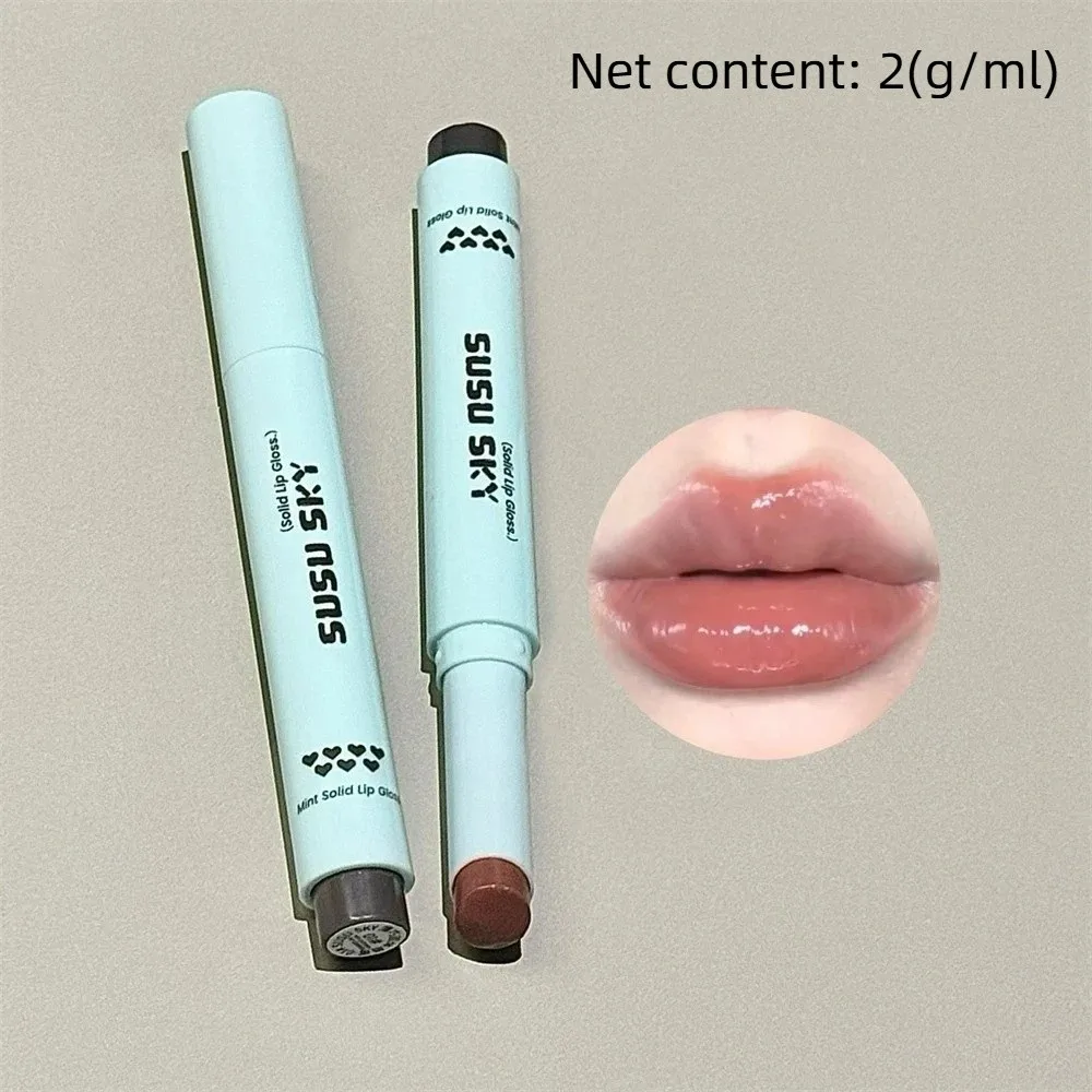 4 colori non appiccicosi lucidalabbra stick vetro lucentezza acqua luce balsamo per labbra idratante rossetto tinta trucco