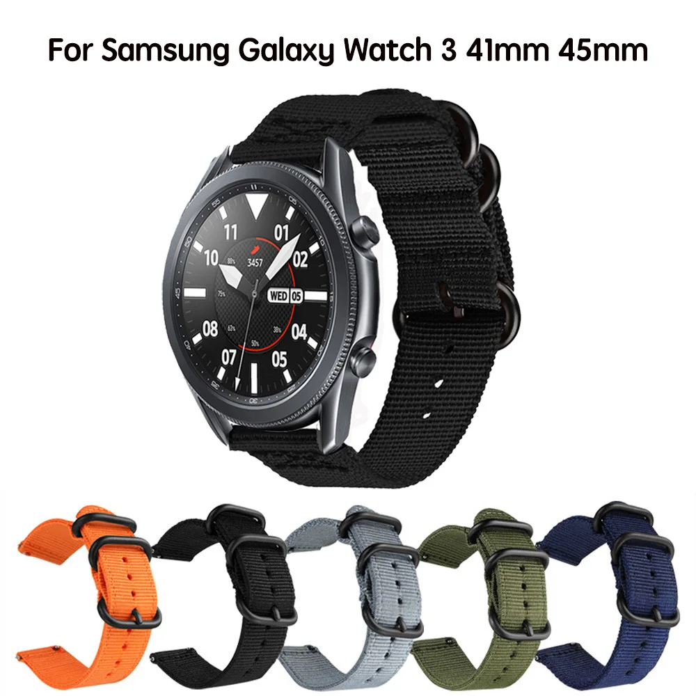 For Samsung Galaxy Watch 3 41mm 45mm Sport Bracelet 22mm 20mm Nylon Strap For Galaxy Watch 42mm 46mm/Gear S3 S2 Smart Watch Band