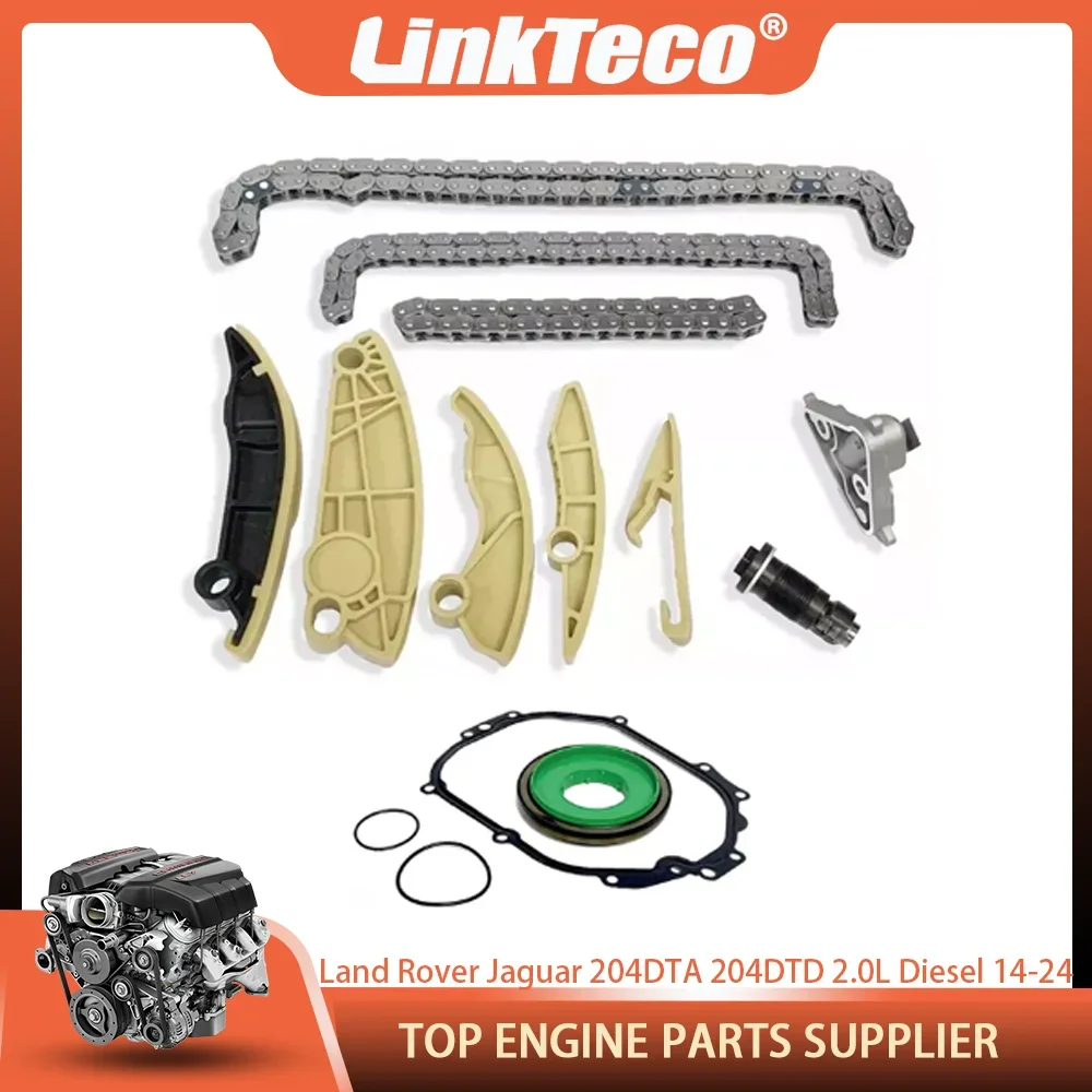 Kit de cadena de distribución, junta de sello de aceite de manivela para Land Rover Discovery Sport Defender Jaguar XE 204DTA 204DTD AJ200D 2.0L Diesel 14-24