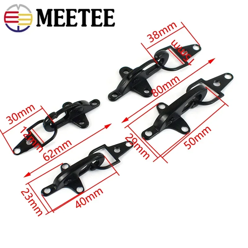 Meetee 5/10Pcs Metal Garment Hook 4/5cm Bag Connector Clip Buckle Belt Clasp Webbing Coat Button DIY Hardware Sewing Accessories