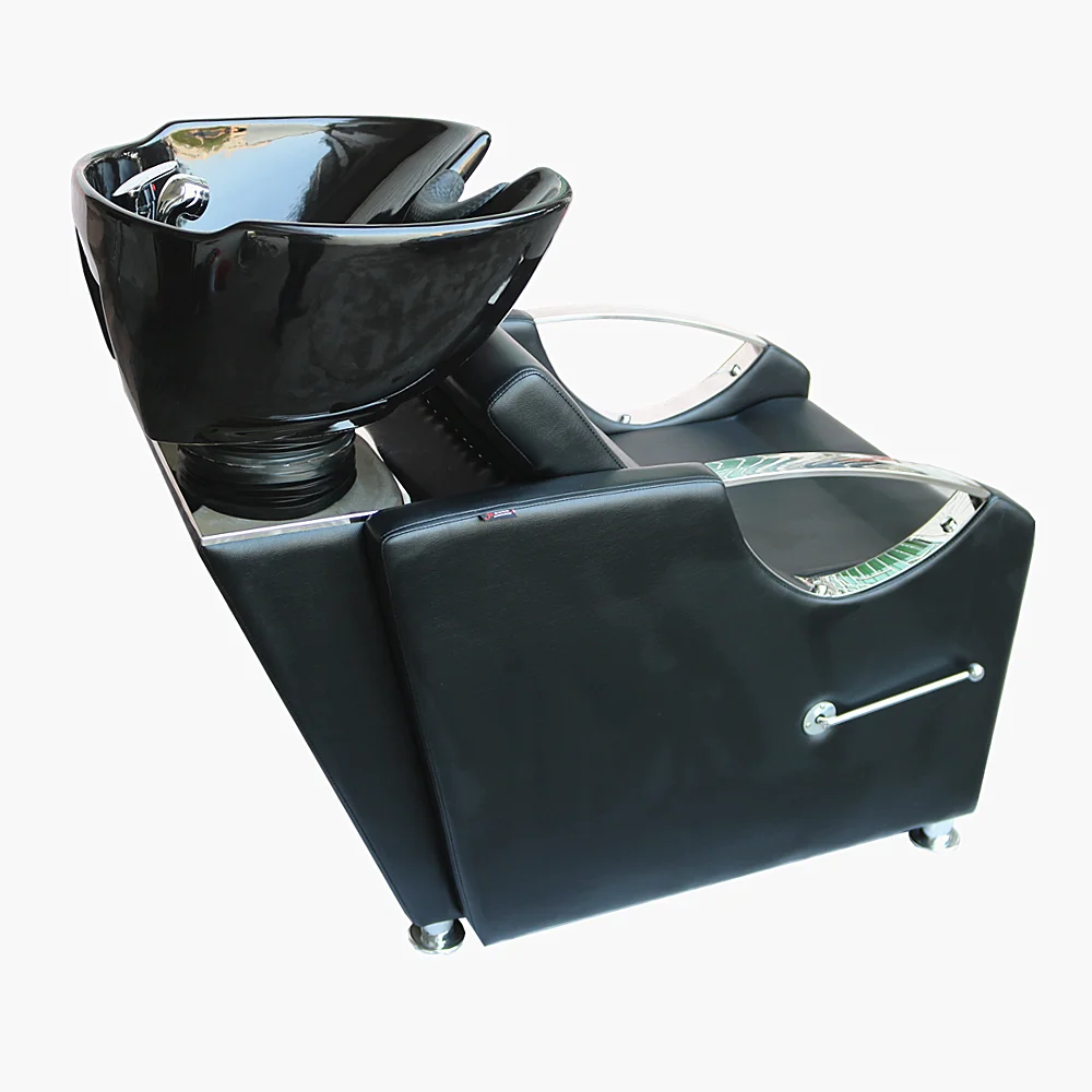 Hair Salon Furniture Back Washing Unit Salon Ceramic Basin Beauty Shampoo Chair Shampoo Bed