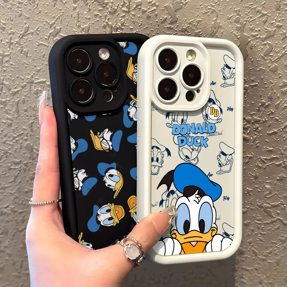 

Donald Duck Phone Case for Xiaomi Redmi Note 13 12 12S 11 11S 10 9 8 Pro Plus A3 13C 12C 10C 9C 4G 5G Ladder Lens Cover