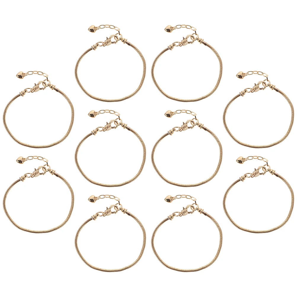 

12pcs Snake Chain DIY Bracelet Accessories 3mm Link Chains for Jewelry Making Craft Women Girls Gold 18 3CM