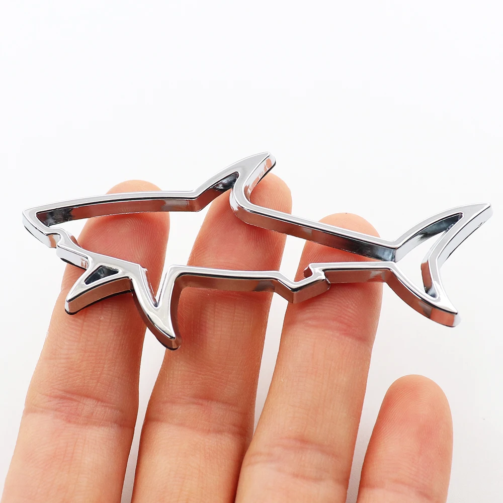 3D Metal Fish Shark Car Emblem Side Fender Decals for Volkswagen VW Golf 4 6 7 GTI Tiguan Passat CC Jetta Polo Lavida