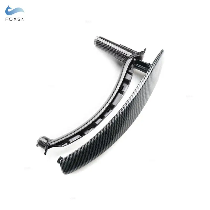 Car Interior Door Panel Handle Pull corrimano Trim Cover per BMW X5 X6 E70 E71 E72 2008 2009 2010 2011 - 2013 ABS Carbon Texture