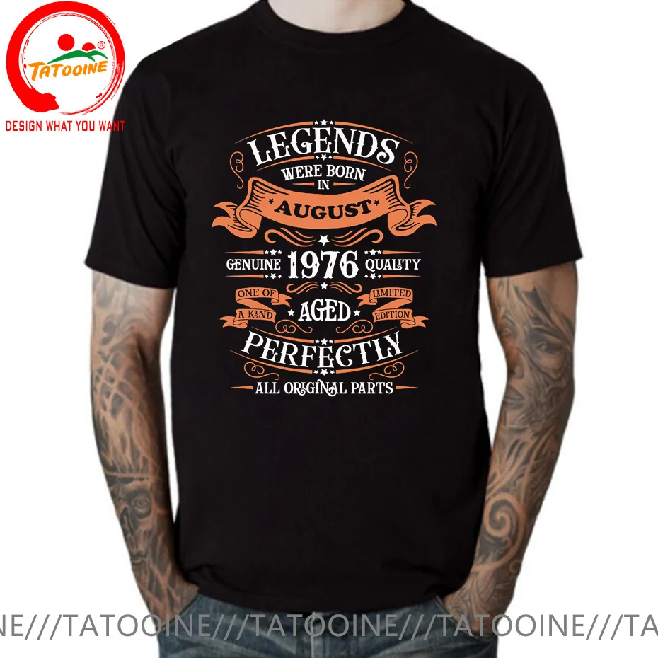 Legends Born in 1976 Aged Perfectly November September October December January Febuary March April May June July August T Shirt