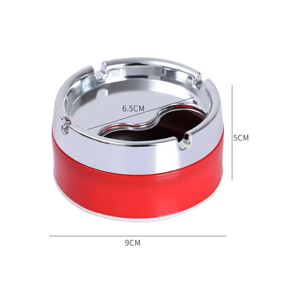 1 Pc Stainless steel ashtray sealed windproof ashtray living room household rotary thickened ashtray