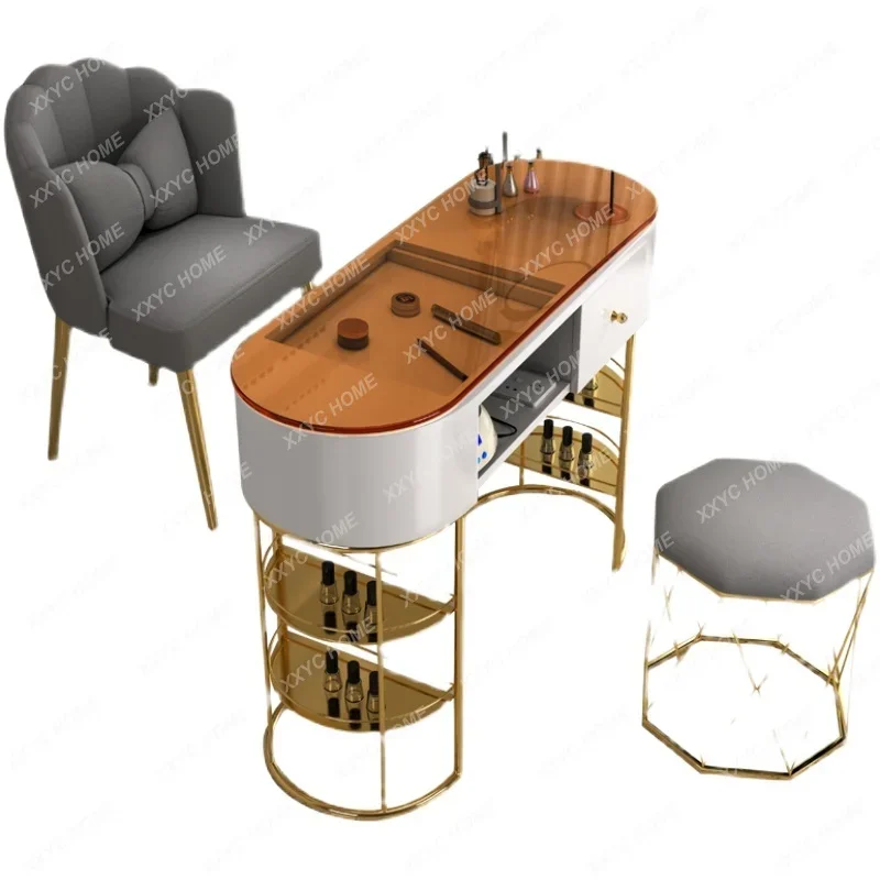 Chair Suit Light Luxury Japanese Single Double Nail Table Affordable Luxury Style Special Offer Economical