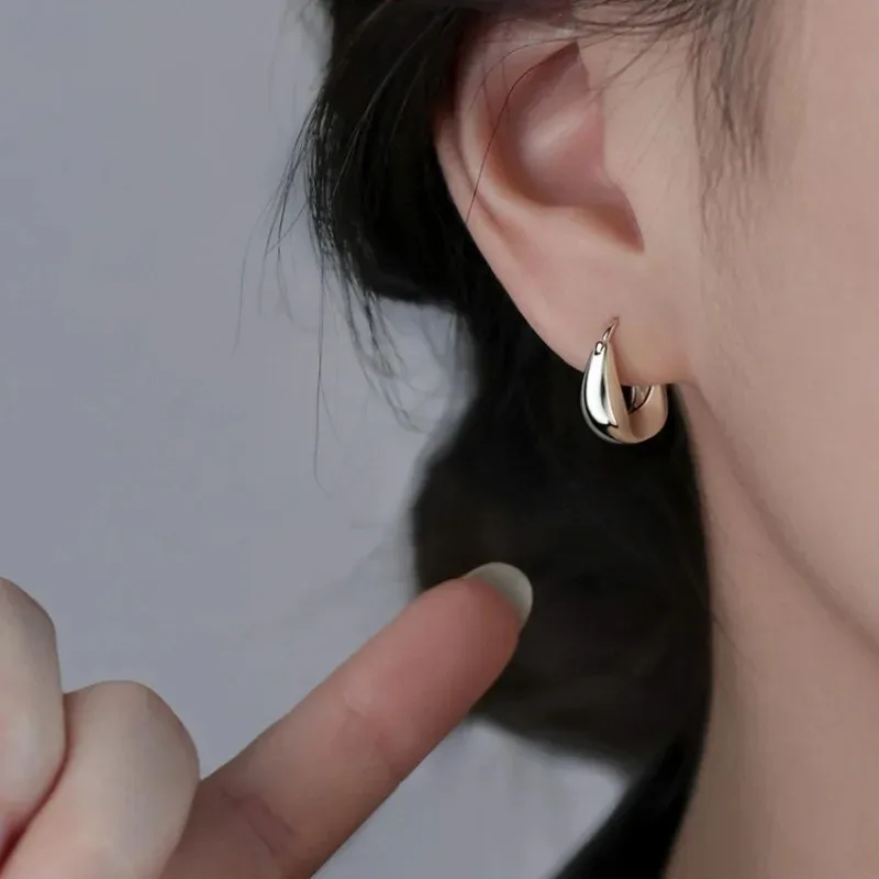 Women's 925 Sterling Silver Round Circle Hoop Earrings