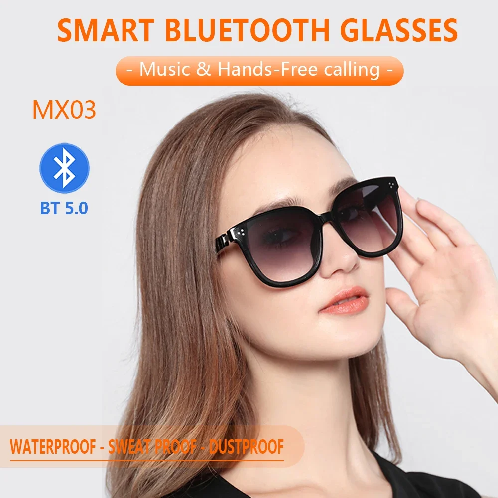 New Smart Bluetooth Glasses 5.0 TWS Wireless Bluetooth Call Headset Glasses Anti-blue Light IP67 Waterproof Fashion Music Glasse