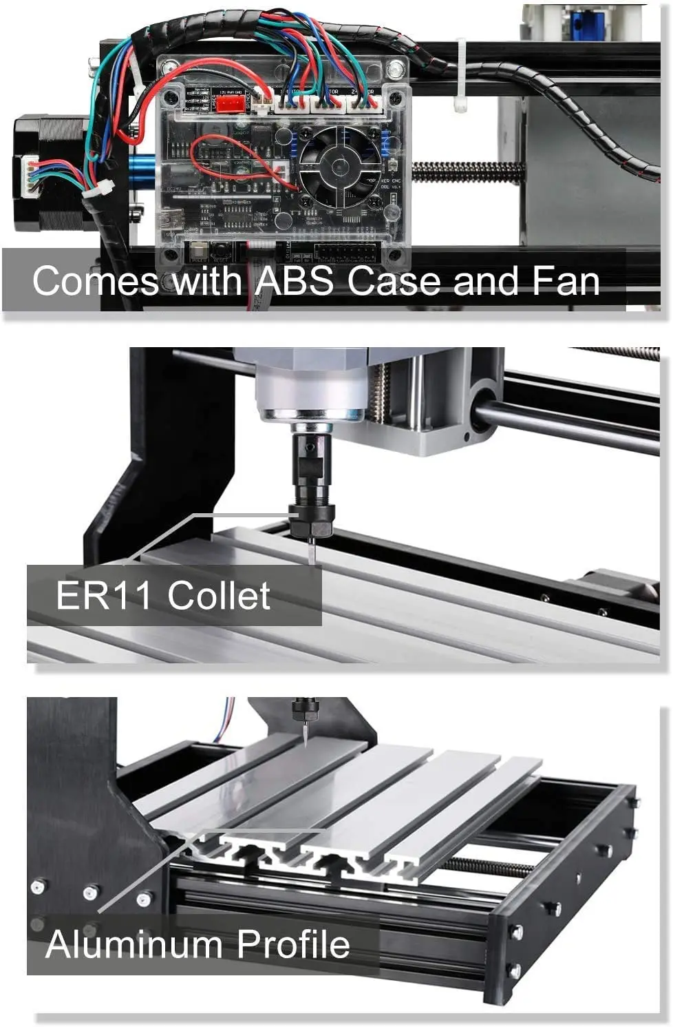 Genmitsu CNC 3018-PRO Router Kit, GRBL Control, 3 Axis Wood Carving Milling Engraving Machine