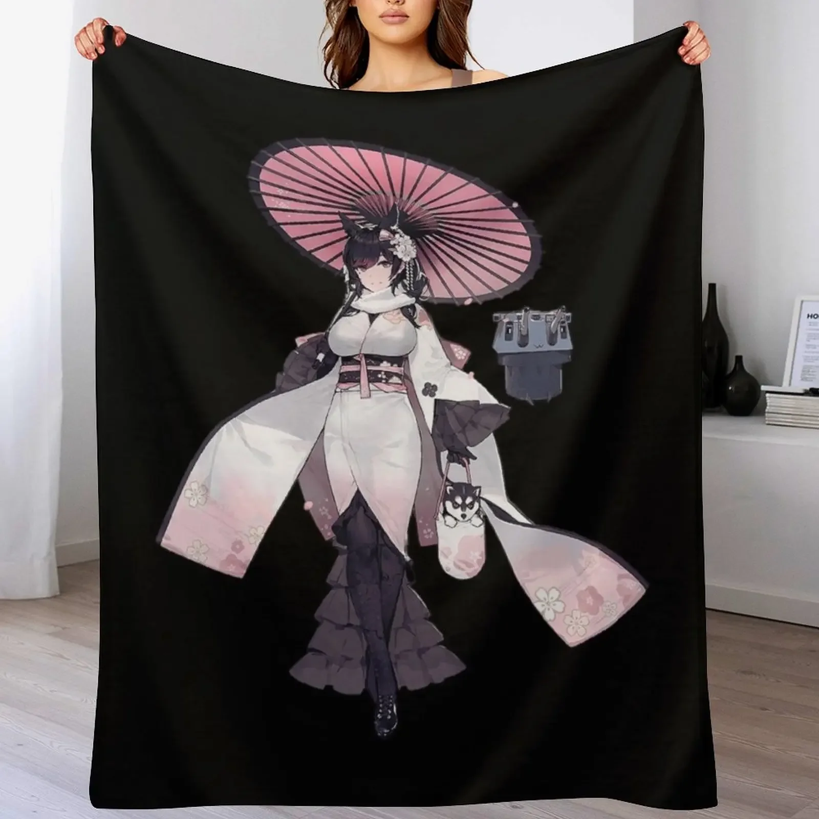 

Azur Lane - Takao Throw Blanket Cute cosplay anime Hair For Decorative Sofa Blankets