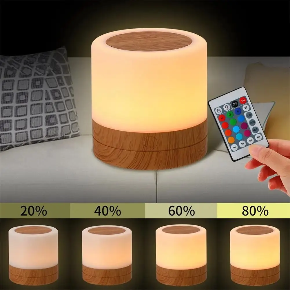 Portable Night Light Adjustable Brightness Usb Rechargeabl Eye Protection Table Lamp Bedside Lamps