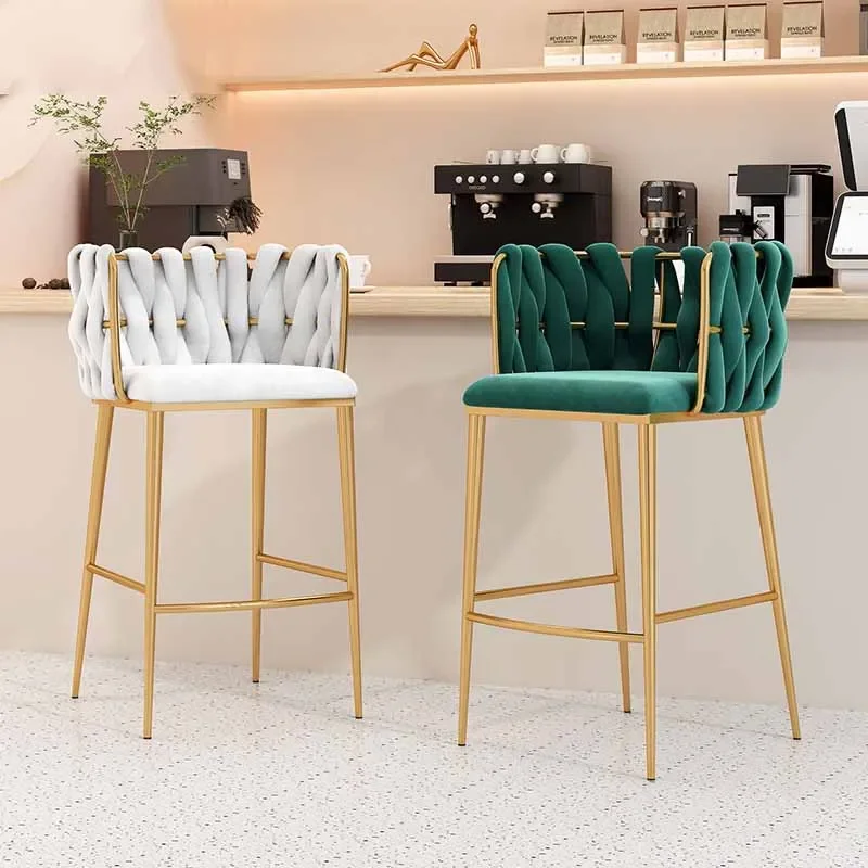 

Dining Lounge Bar Chairs Modern Luxury Gold Stylish Metalic Counter Bar Chairs Coffee Shop Chaise De Bar Home Decoration