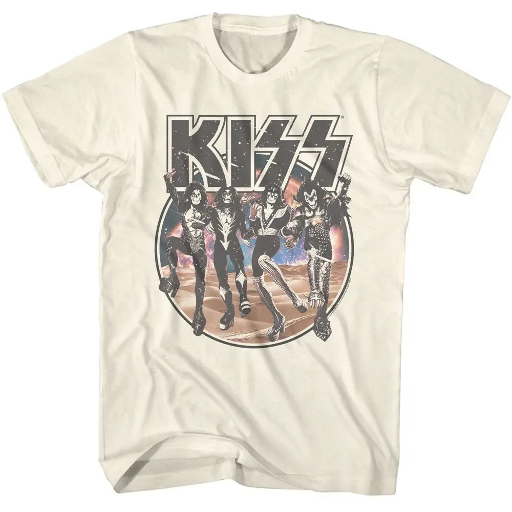 Kiss Space Circle With Skeleton Band Music T Shirt