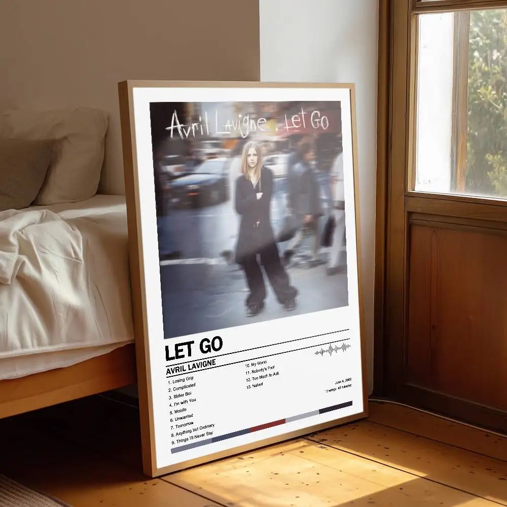 A-Avril Lavigne Poster Album Art Cover Songs Music Rap Wall Waterproof Paper Sticker For Living Room Home Decor