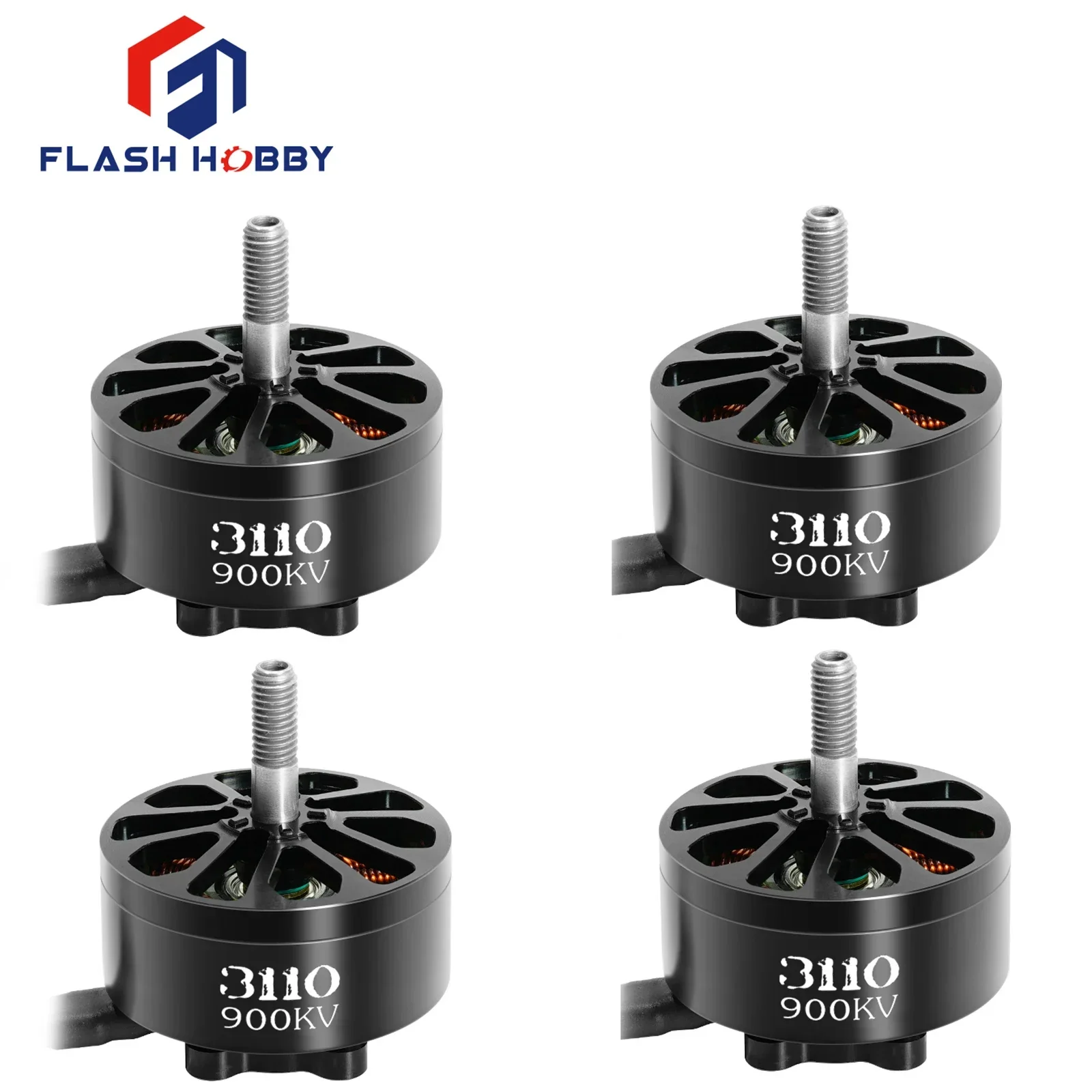 

FLASHHOBBY A3110 3110 900KV Brushless Motor 6S LIPO for RC FPV Freestyle 9inch 10inch Long Range Cinelifter Drone Model