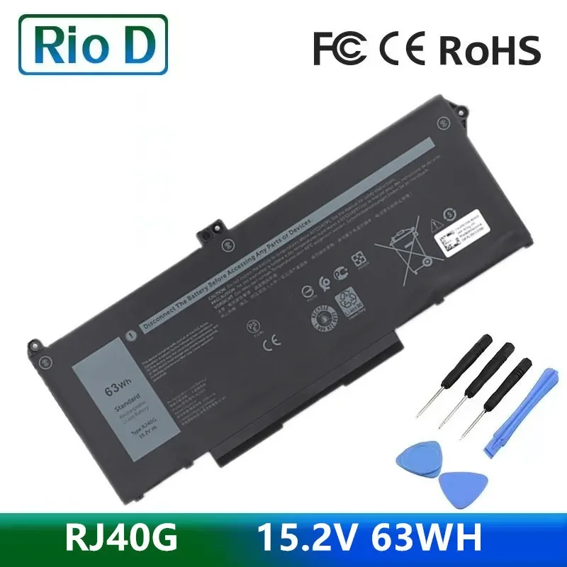 

Новый аккумулятор RJ40G 075X16 15,2 В 63 Втч для DELL Latitude 14 5420 FDTCY XPC5H Latitude 15 5520 39V1H 9D3YW FPKNM 3560 3H45Y 758J