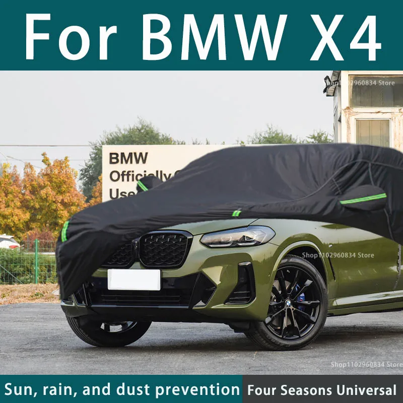 

For BMW X4 210T Full Car Covers Outdoor Sun Uv Protection Dust Rain Snow Protective Anti-hail Car Cover Auto Black Cover