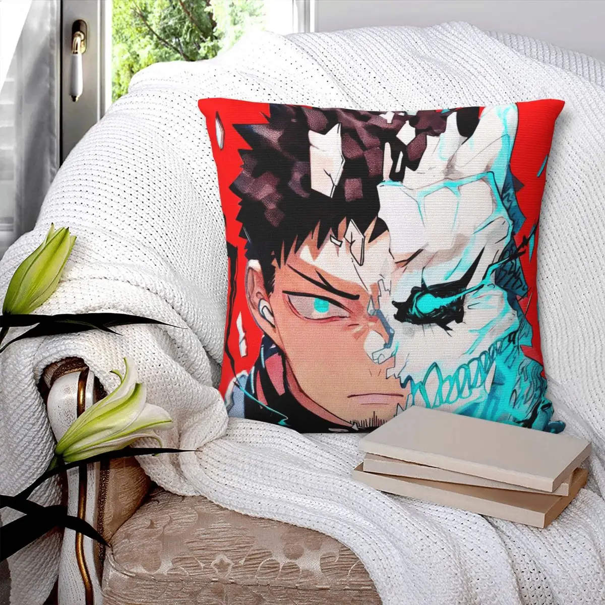 Game Kaiju No. 8 The Anime Square Pillowcase Cushion Cover Pillow Case Throw Pillow Cover for Home Bedroom Car
