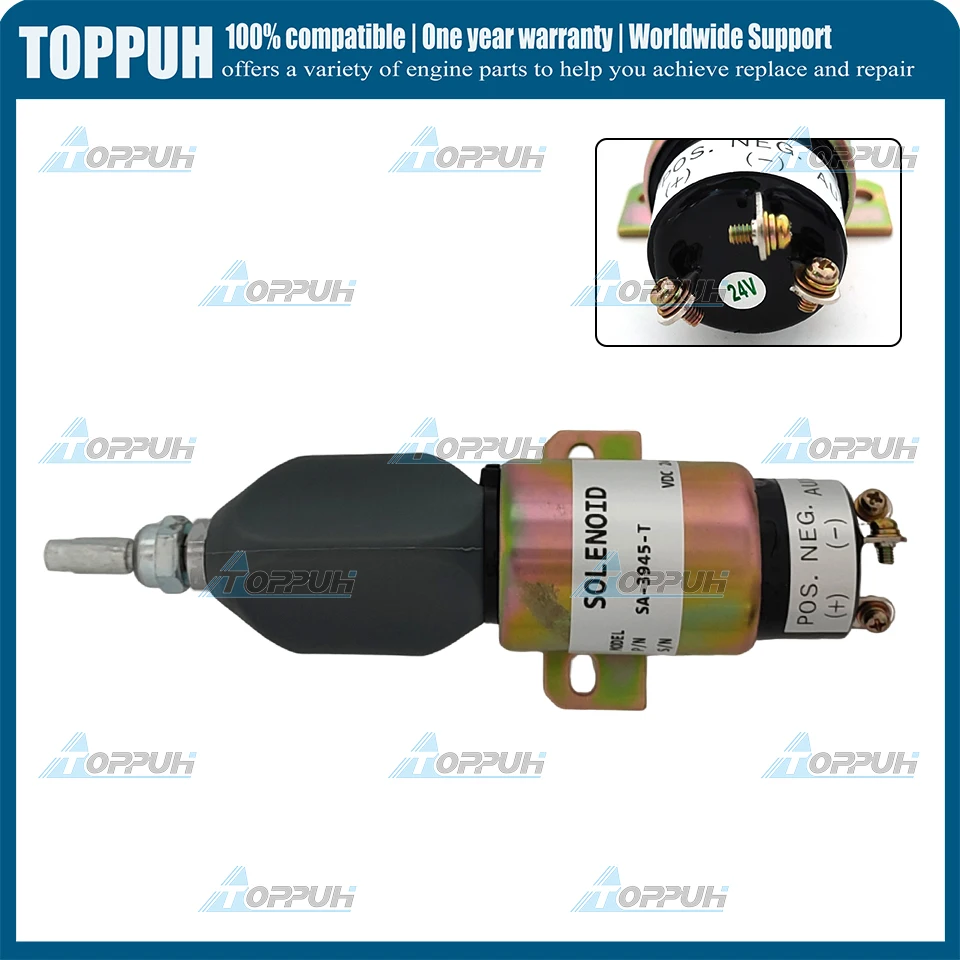 

1pc New SA-3945-T Solenoid Valve 24V 1751-24E7U1B1 For Woodward For Mitsubishi Grayder MG500 1751-24E3U1B1 3 Terminals