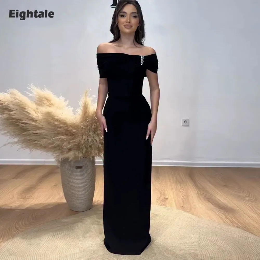 

Eightale арабское вечернее платье с открытыми плечами, атласное платье для выпускного вечера длиной до пола, свадебное платье русалки, Vestidos De Gala