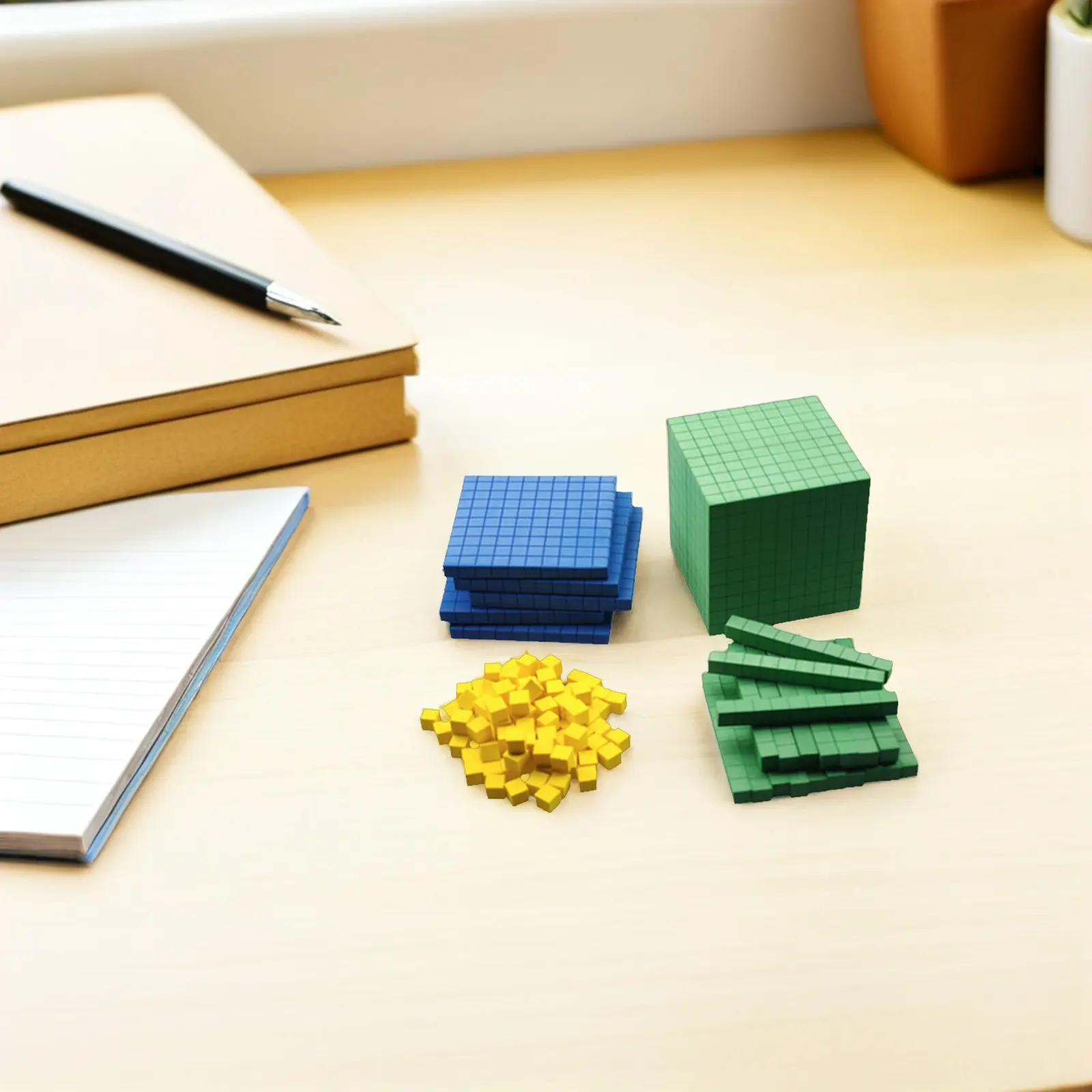 1Set Colorful Place Value Blocks Number Cubes for Math Learning Counting Manipulatives Regrouping Teaching Material