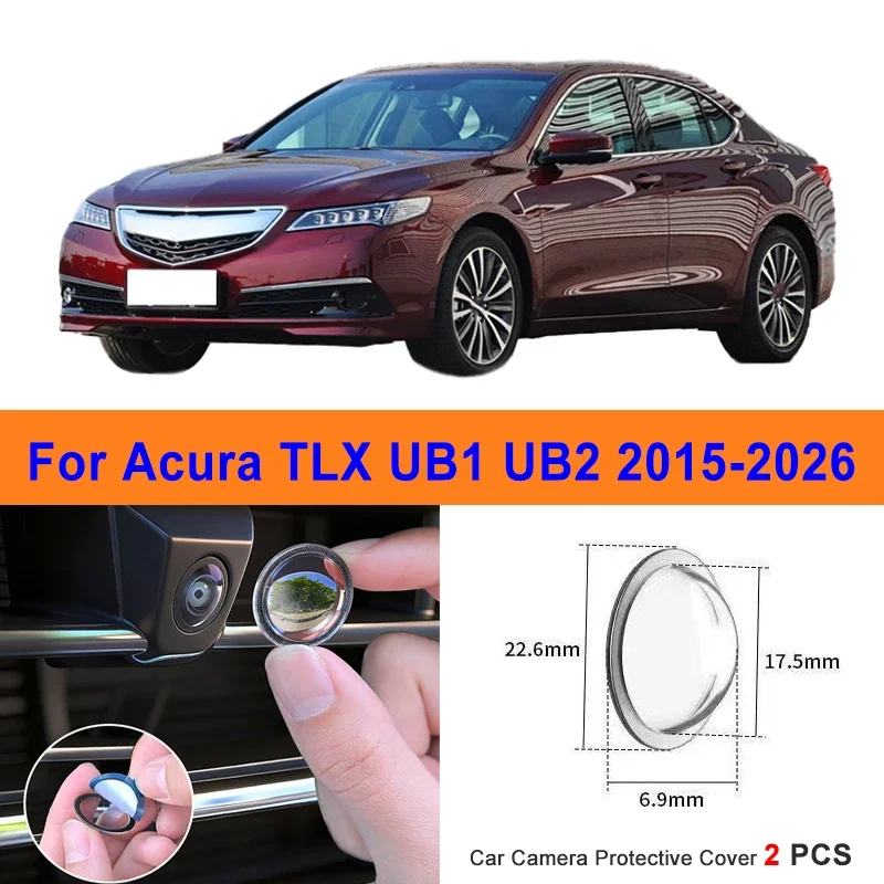 

360 Reverse Image Car Camera Cover Anti-Scratch PC Lens Protector Stickers For Acura TLX UB1 UB2 2015-2026 2Pcs