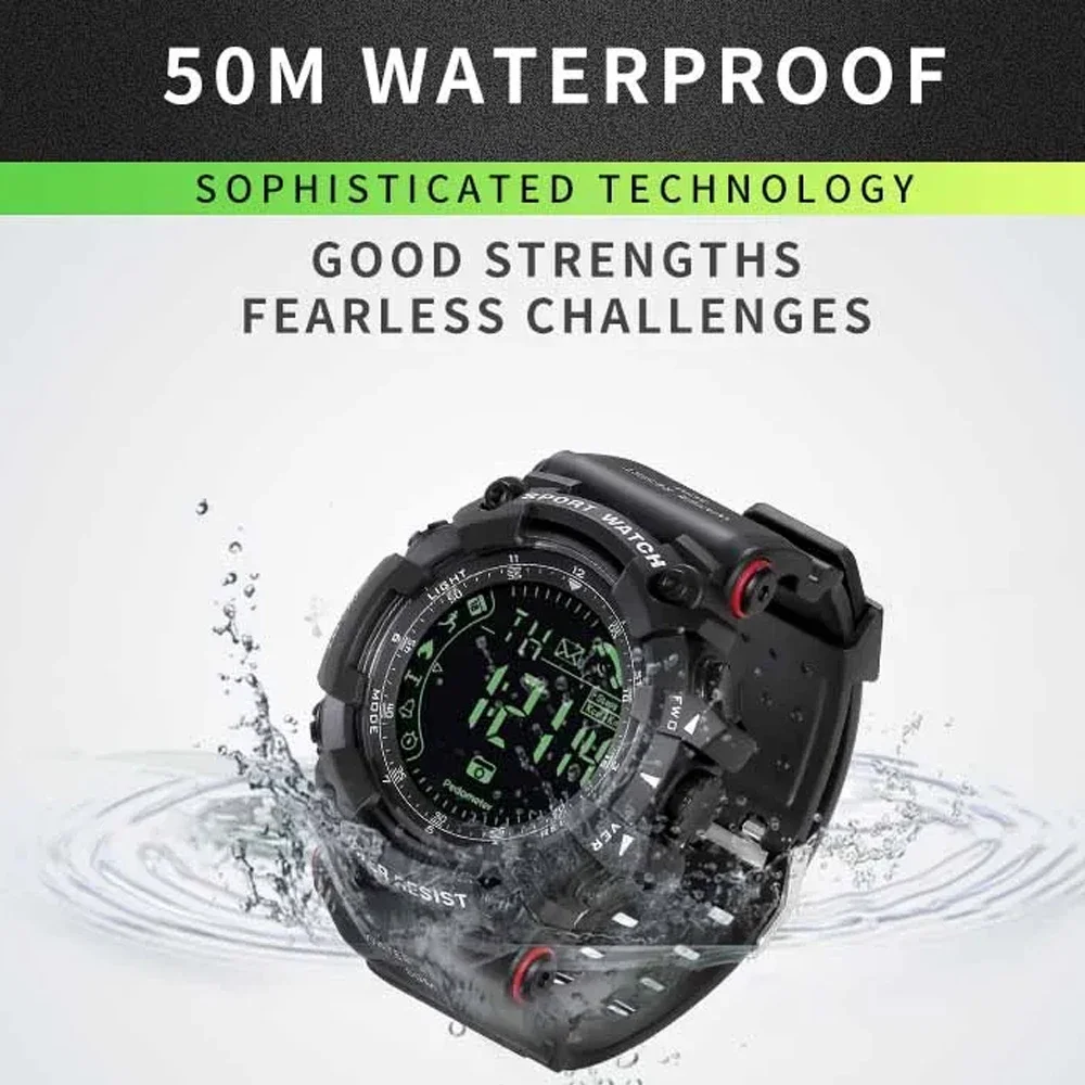 SPOVAN PR2 Smartwatch Outdoor Sports Smartwatch Waterproof Running Time Bluetooth Calorie Counter Digital Multi-function Reloj