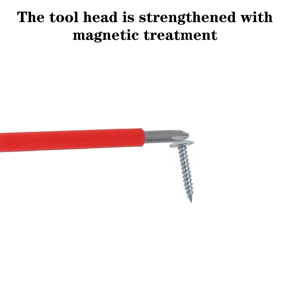 Con impugnature in TPR strumenti per elettricisti Set di cacciaviti isolati a testa singola magnetica da 8 pezzi Set di strumenti per cacciaviti isolati