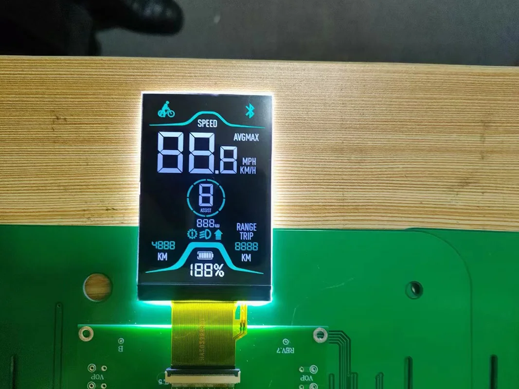 Customized TN LCD 4 digit 7 Segment LCD Display Reflective Positive LCD Screen Panel for Timer Hour Meters