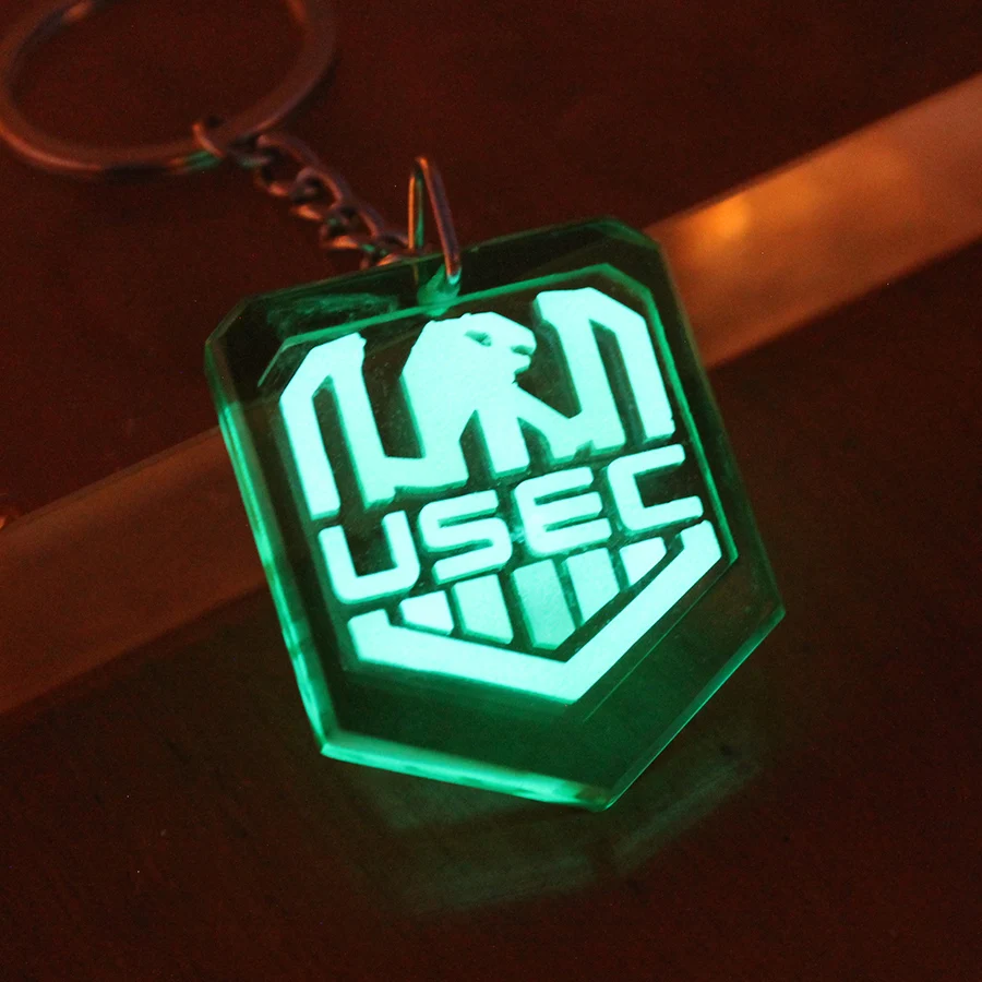 Escape From Tarkov USEC BEAR Pendant Key Chains key ring Glow In The Dark Charming