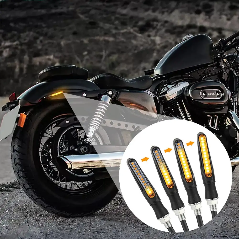 

2/4PCS 12V Motorcycle LED Turn Signal Brake Signal Lights Special Modified Motorcycle Light F8C6