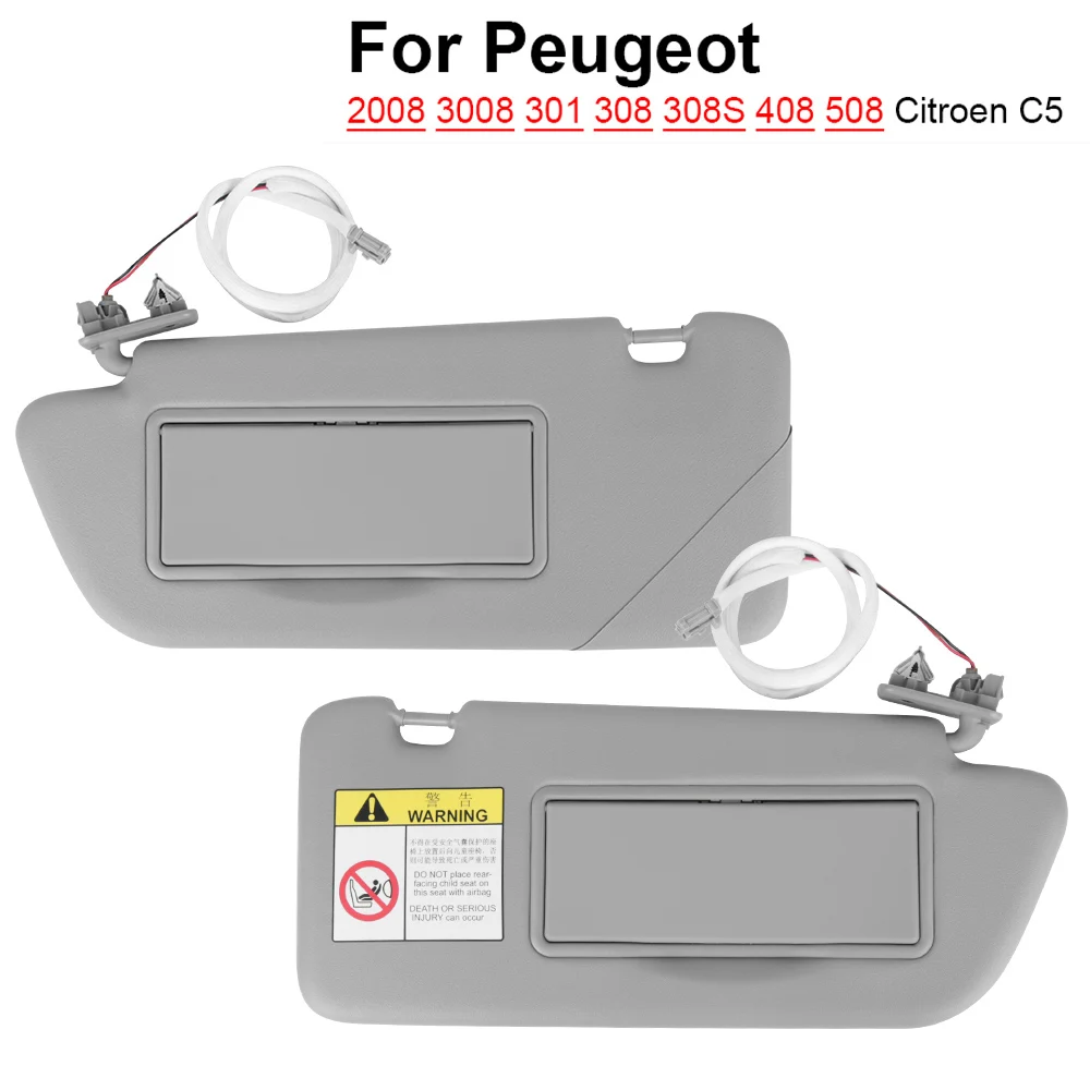 Parasole parasole 8163EG 98158116ZQ/98158119ZQ per Peugeot 2008 3008 301 308 308S 408 508 Citroen C5 grigio accessori auto