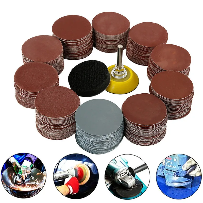 

103Pcs DIY Sanding Discs Pad 100-3000 Grit 1/2Inch Abrasive Polishing Pad Kit for Dremel Rotary Tool Sandpapers Accessories