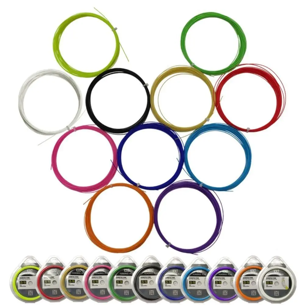 Linha de raquete de badminton de alta elasticidade, corda de badminton de nylon de nanofibra de carbono, alta flexibilidade, durável, linha de corda de badminton